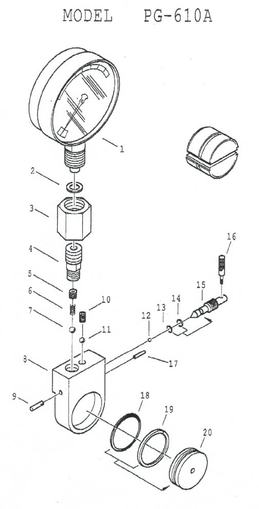diagram of spares for PG-610A
