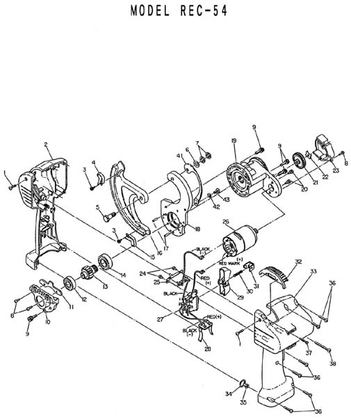 diagram of spares for REC-54