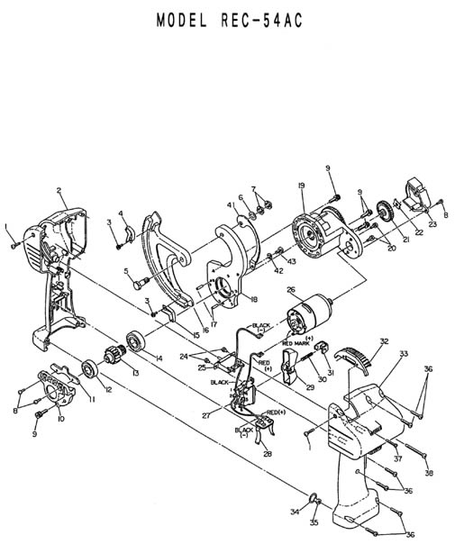 diagram of spares for REC-54AC