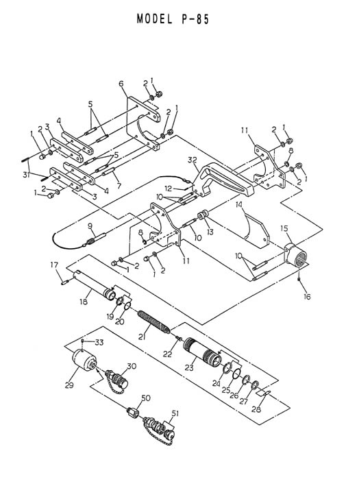 diagram of spares for P-85