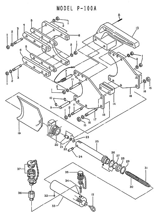 diagram of spares for P-100A
