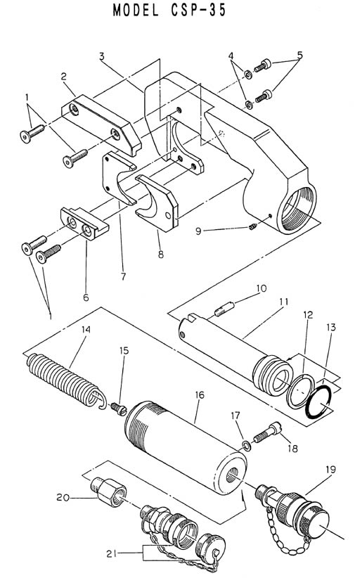 diagram of spares for CSP-35
